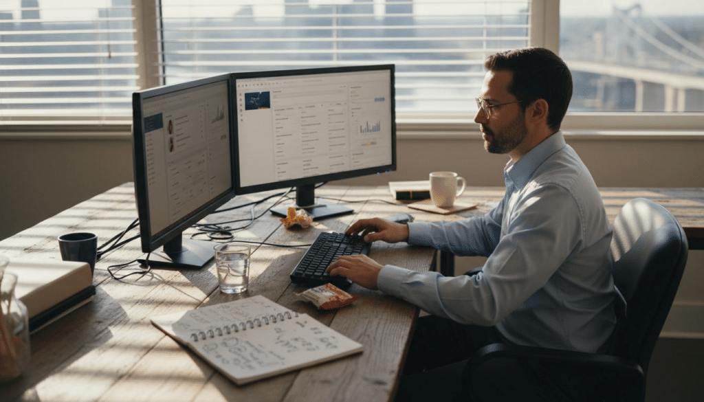 Ecommerce manager analyzing personalization data