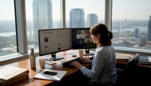 Ecommerce manager at desk automating workflow