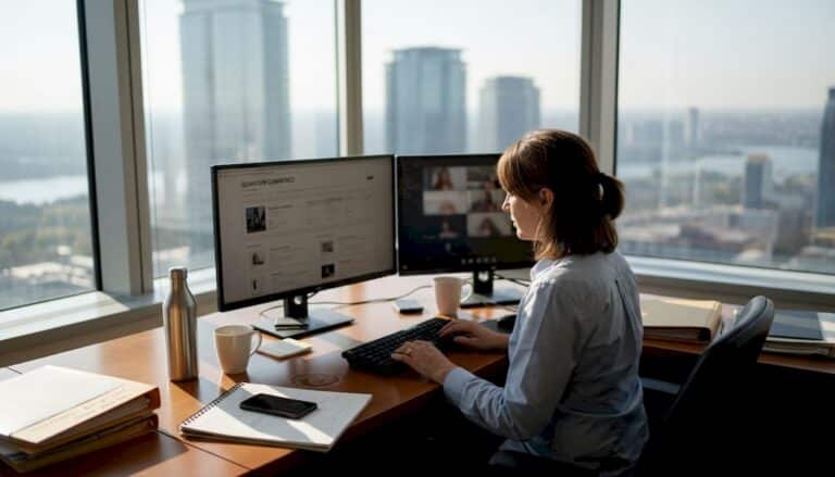 Ecommerce manager at desk automating workflow