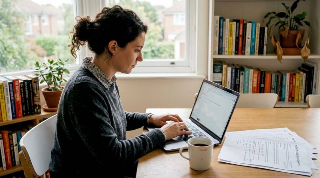 Business owner drafts post-purchase email sequence