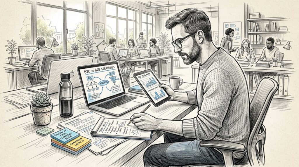 Strategist working through ecommerce website types