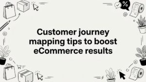 Hand-drawn eCommerce-themed title card illustration