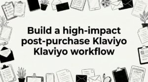 Hand-drawn workflow-themed illustration framing title area