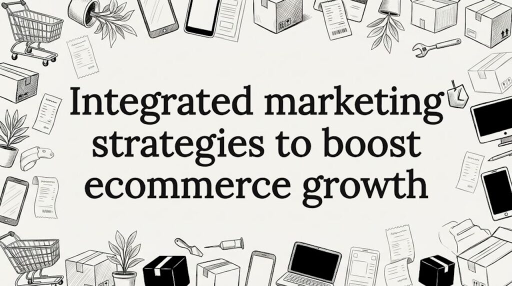 Decorative ecommerce title card illustration