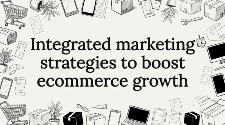 Decorative ecommerce title card illustration