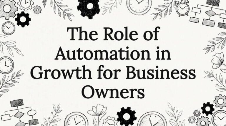 Decorative automation-themed title card illustration