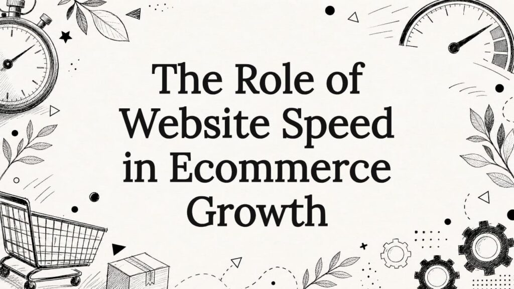 Decorative title card illustration for website speed