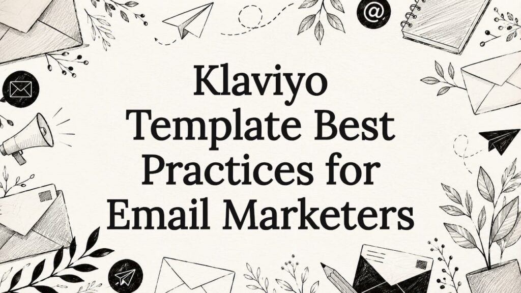 Decorative email marketing title card illustration