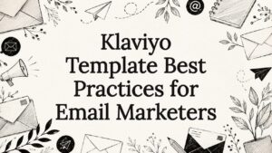 Decorative email marketing title card illustration