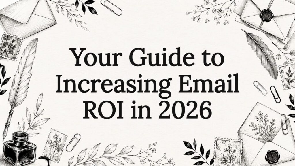 Decorative title card illustration for email marketing article
