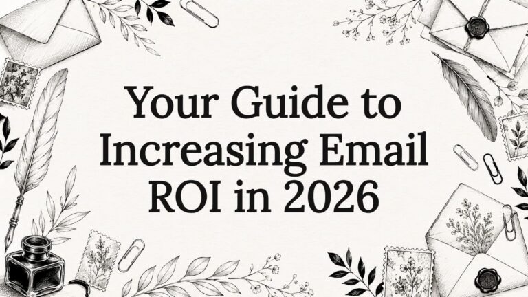 Decorative title card illustration for email marketing article