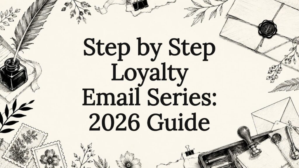 Decorative title card illustration for loyalty email series article