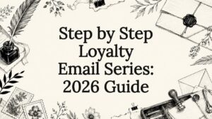 Decorative title card illustration for loyalty email series article