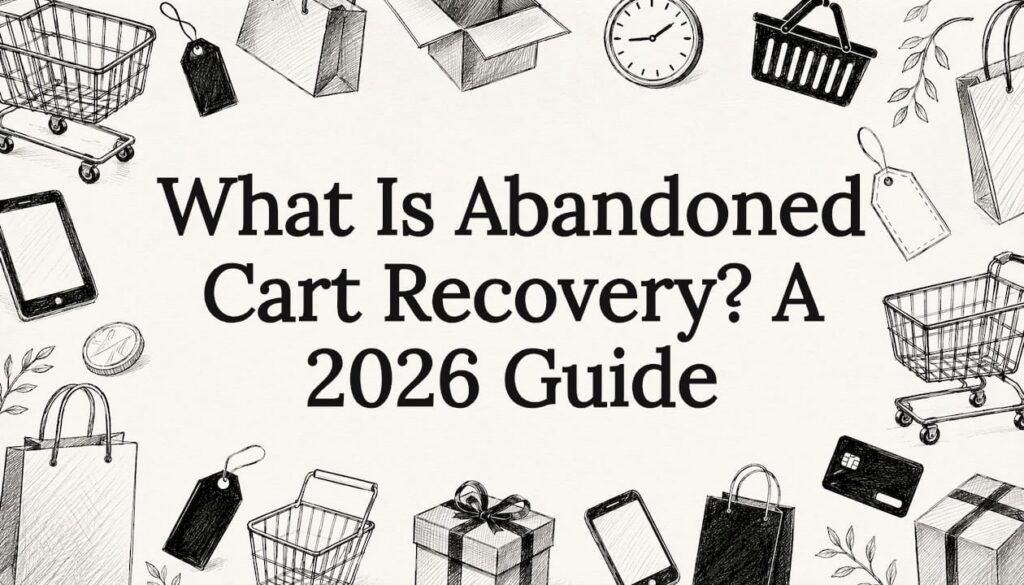 Decorative ecommerce title card illustration