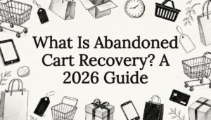 Decorative ecommerce title card illustration