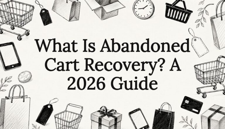 Decorative ecommerce title card illustration