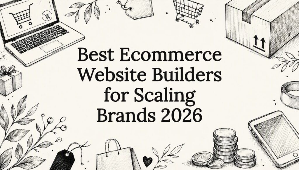 Decorative ecommerce title card illustration