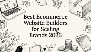Decorative ecommerce title card illustration