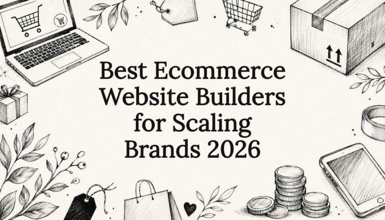 Decorative ecommerce title card illustration