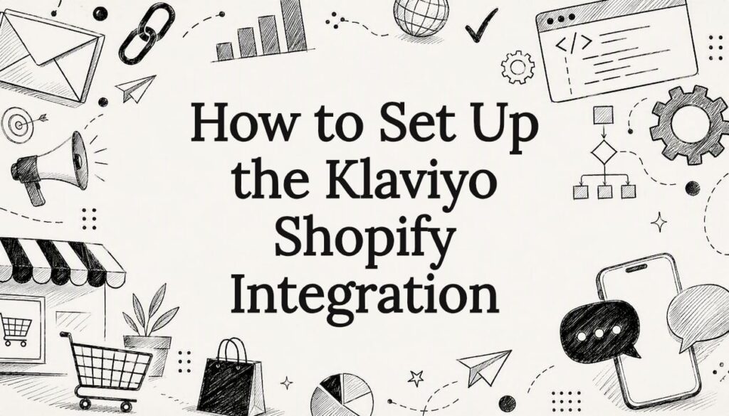 Decorative title card illustration for Klaviyo Shopify integration article