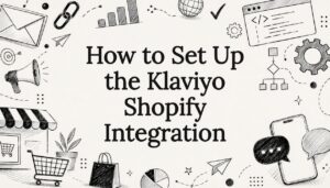 Decorative title card illustration for Klaviyo Shopify integration article