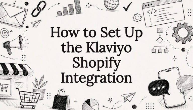 Decorative title card illustration for Klaviyo Shopify integration article