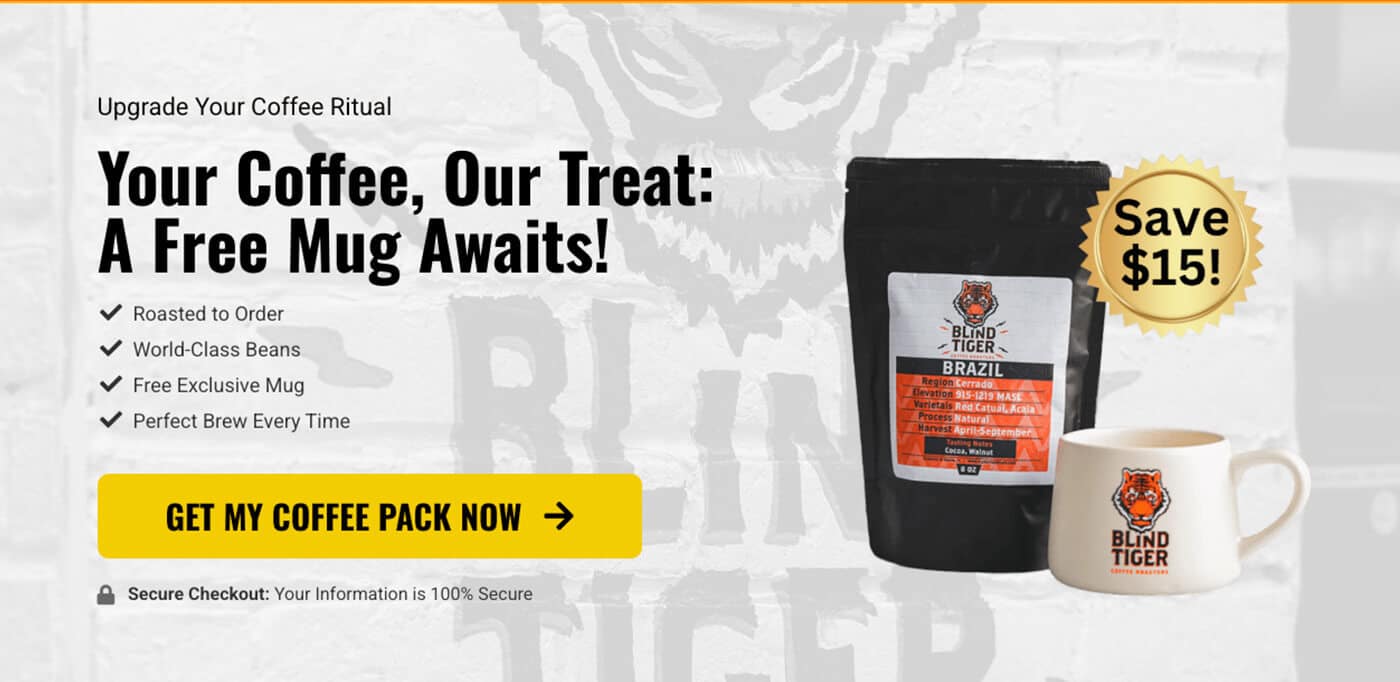 Blind Tiger Coffee Funnel for a Free Mug