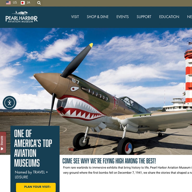 Pearl Harbor Aviation Museum is a Swyft Interactive Client